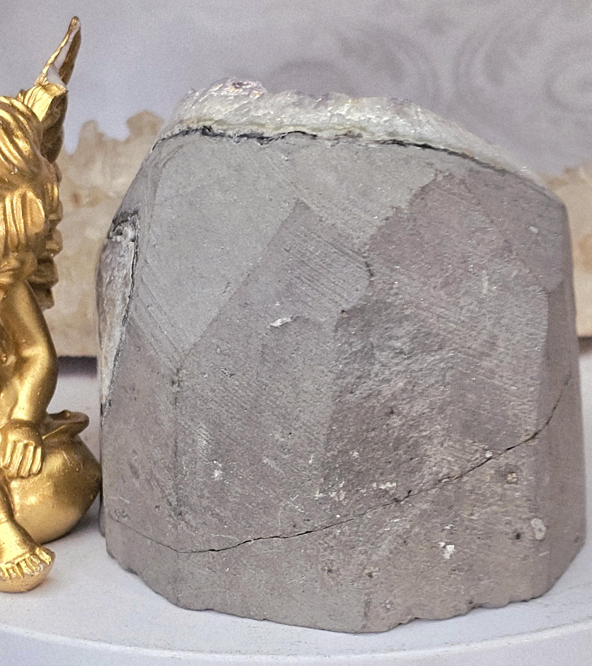 Rare Angel Aura Amethyst Cutbase, Angel Aura Amethyst, Statement Piece