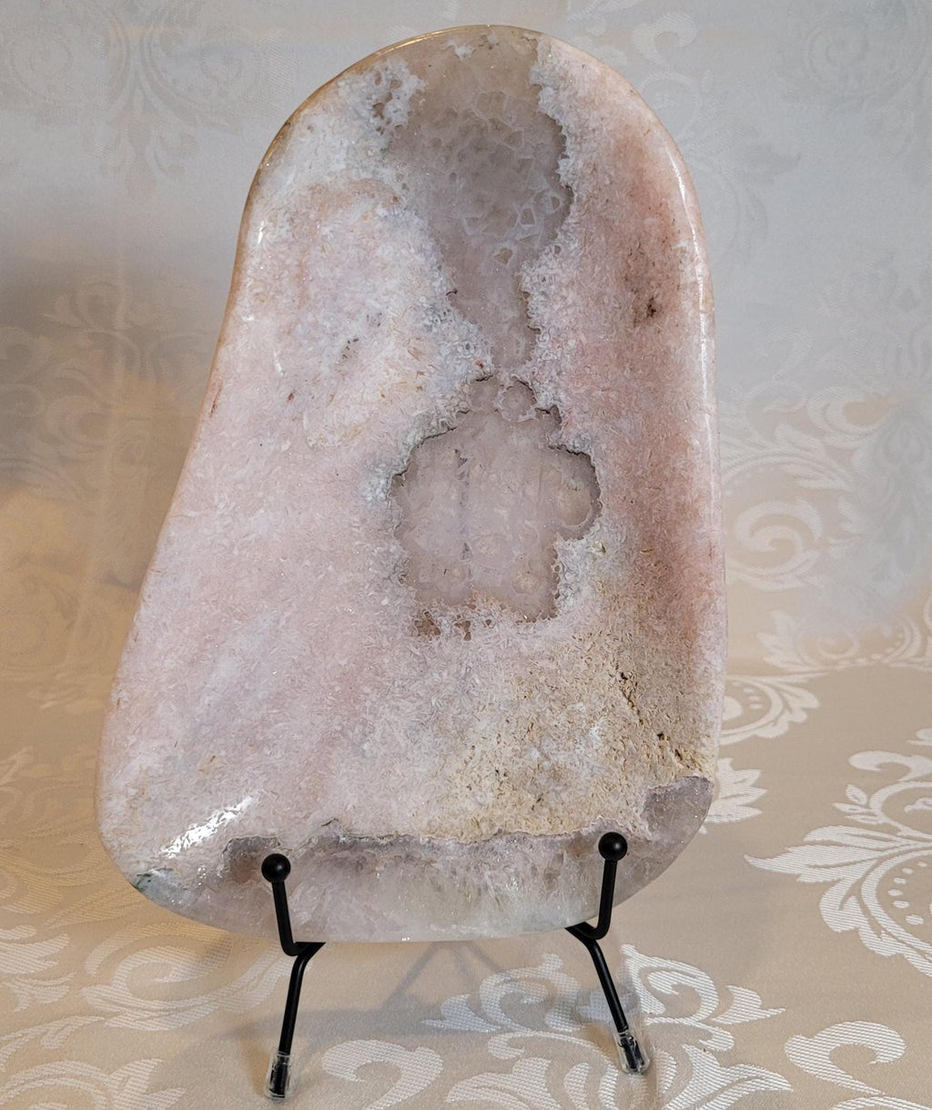 LG Pink Amethyst Bowl with Purple Amethyst, Handmade Bowl, Bowl, Crystal Bowl