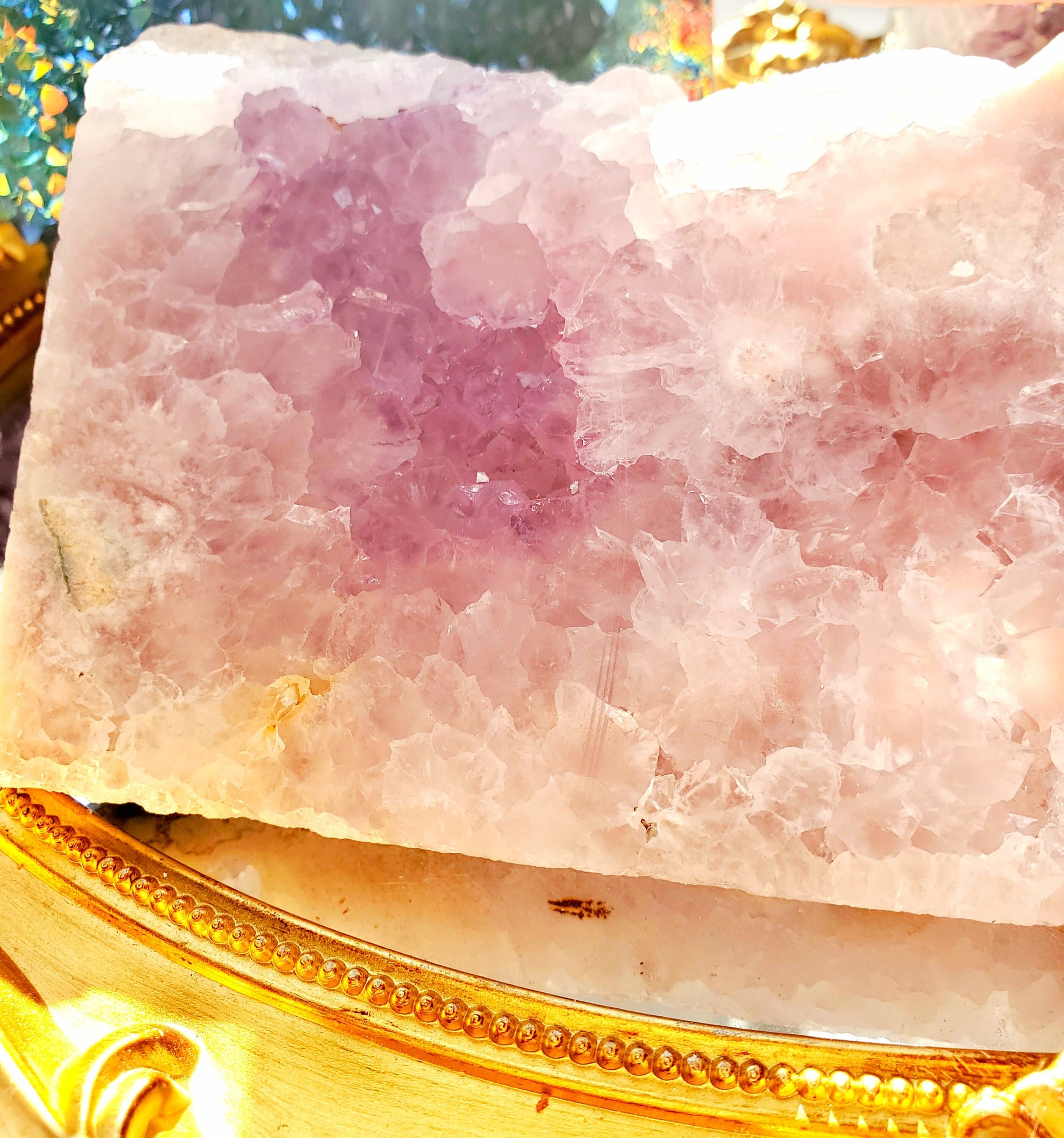 RARE Amethyst Flower Agate Slab with Druzy, Druzy Flower Agate, Amethyst, Crystal