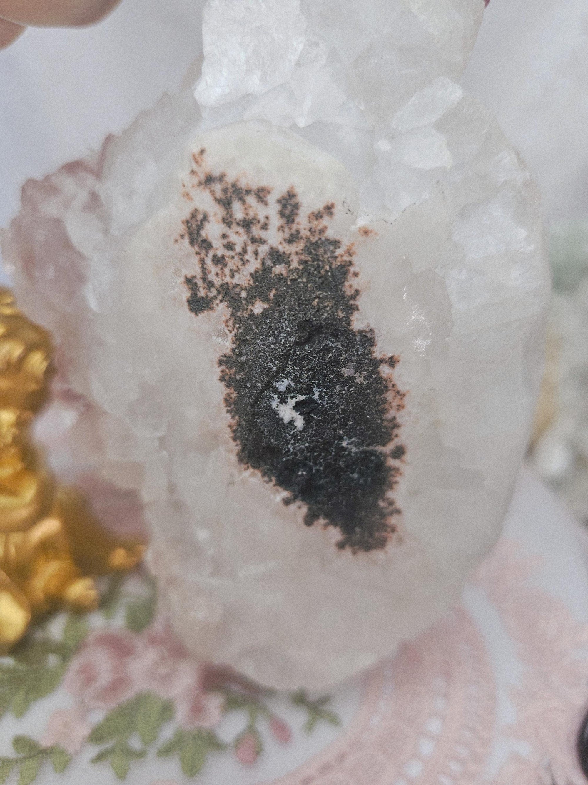 RARE Pink Sugar Apophyllite with Stillbite from India , Apophyllite, Crystal, Crystal