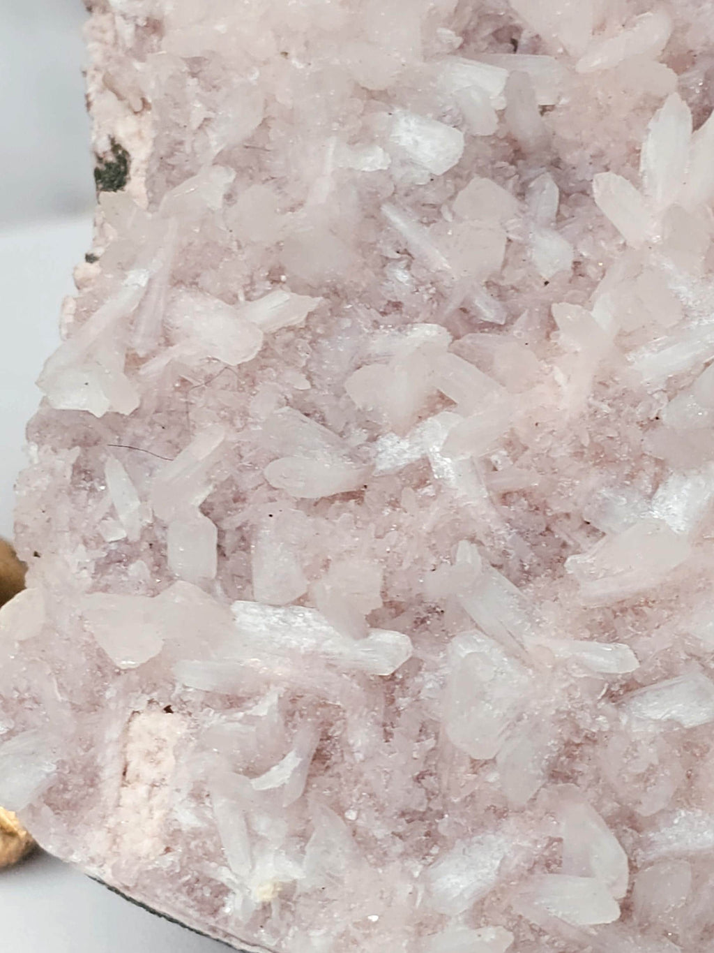 RARE Pink Sugar Apophyllite with Stillbite from India , Apophyllite, Crystal, Crystal