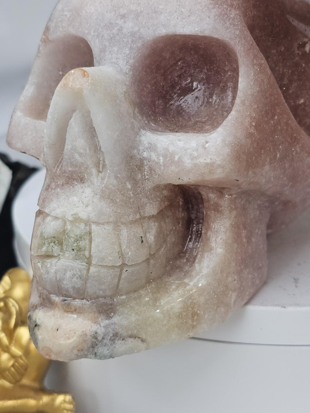 LG Pink Amethyst Skull, Druzy Skull , Crystal Art , Gift