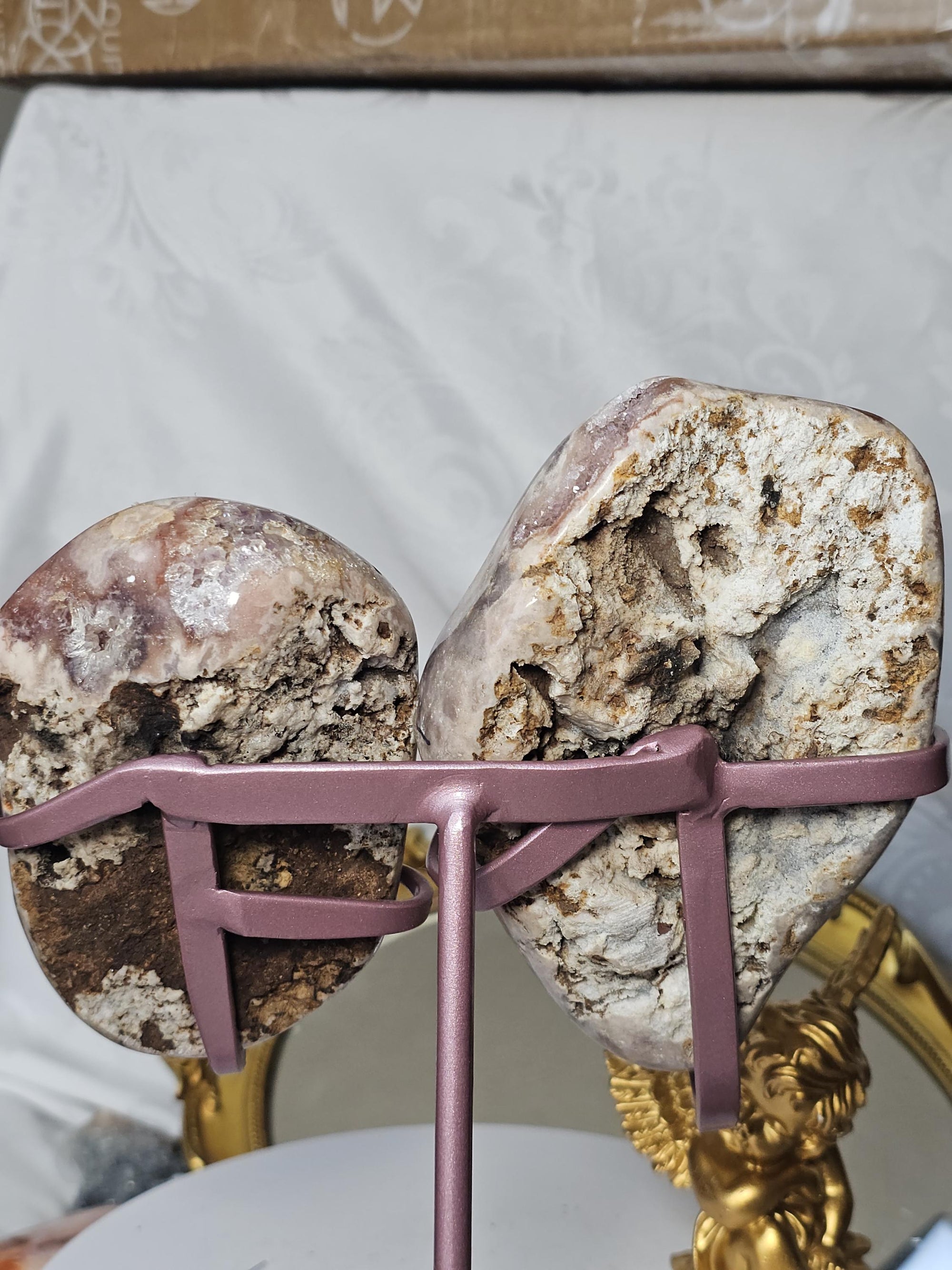 3lb LG Pink Amethyst Wings, Druzy Wings, Crystal Wings , Angel Wings,Gift