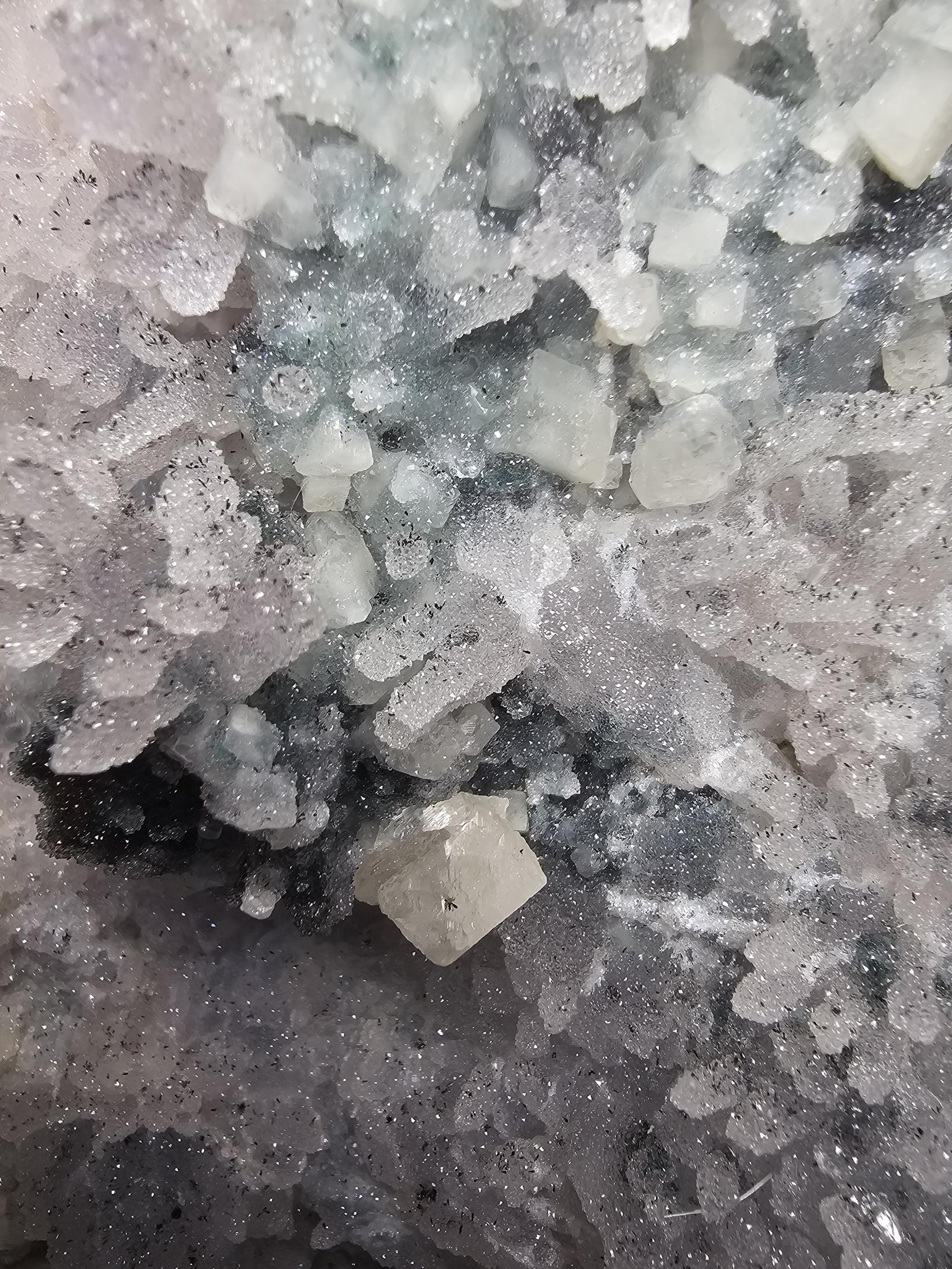 18.8lb Rare Amethyst Cathedral with Sugar, Calcite Cubes, Flowers