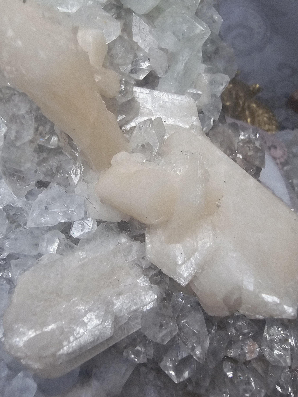 RARE LG 6lb Green Diamond  Apophyllite  with Stillbite from India , Apophyllite, Crystal, Crystals