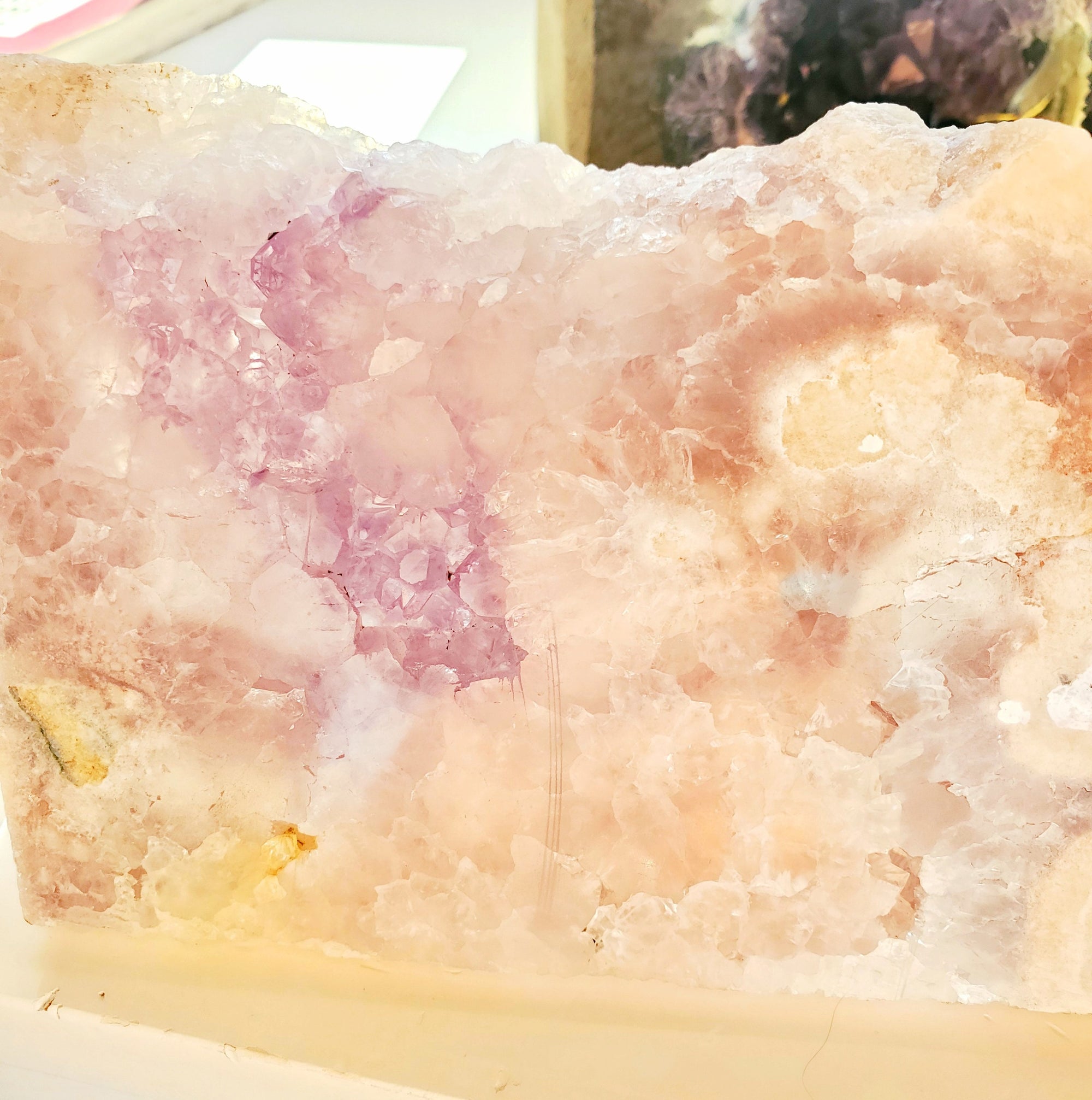 RARE Amethyst Flower Agate Slab with Druzy, Druzy Flower Agate, Amethyst, Crystal