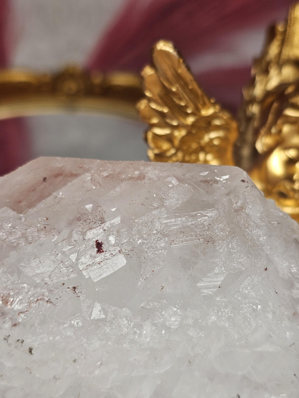 RARE Pink Sugar Apophyllite from India , Apophyllite, Crystal, Crystal