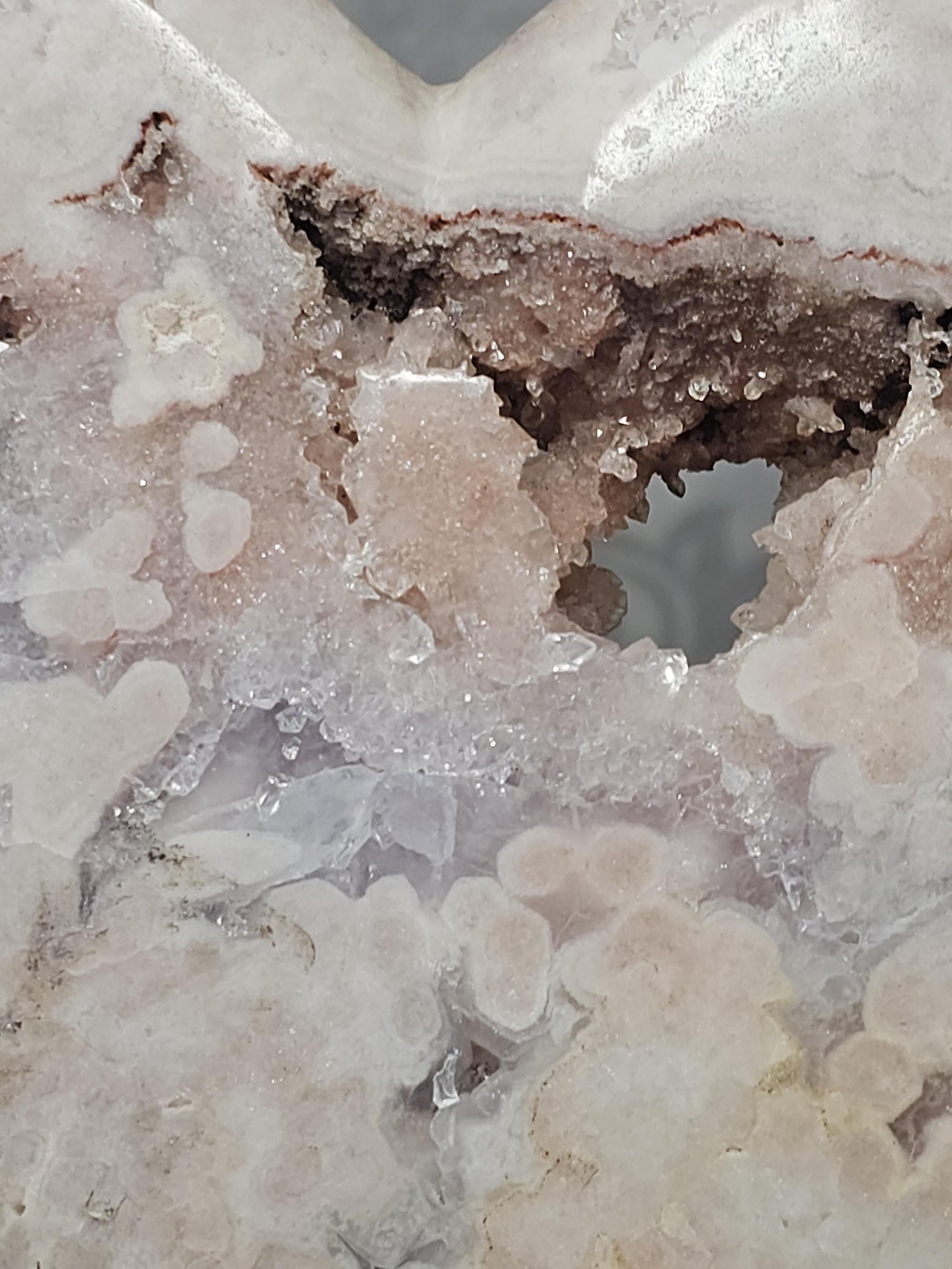 Brazilian Amethyst Druzy Heart, Pink Amethyst Druzy Hearts, Crystal Heart,Gift