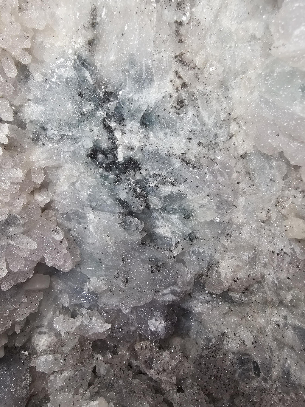 15lb Rare Amethyst Cathedral with Sugar, Calcite Cubes, Flowers