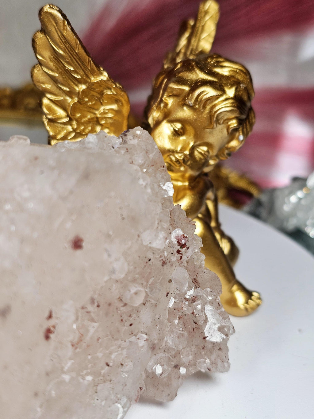 RARE Pink Sugar Apophyllite from India , Apophyllite, Crystal, Crystal