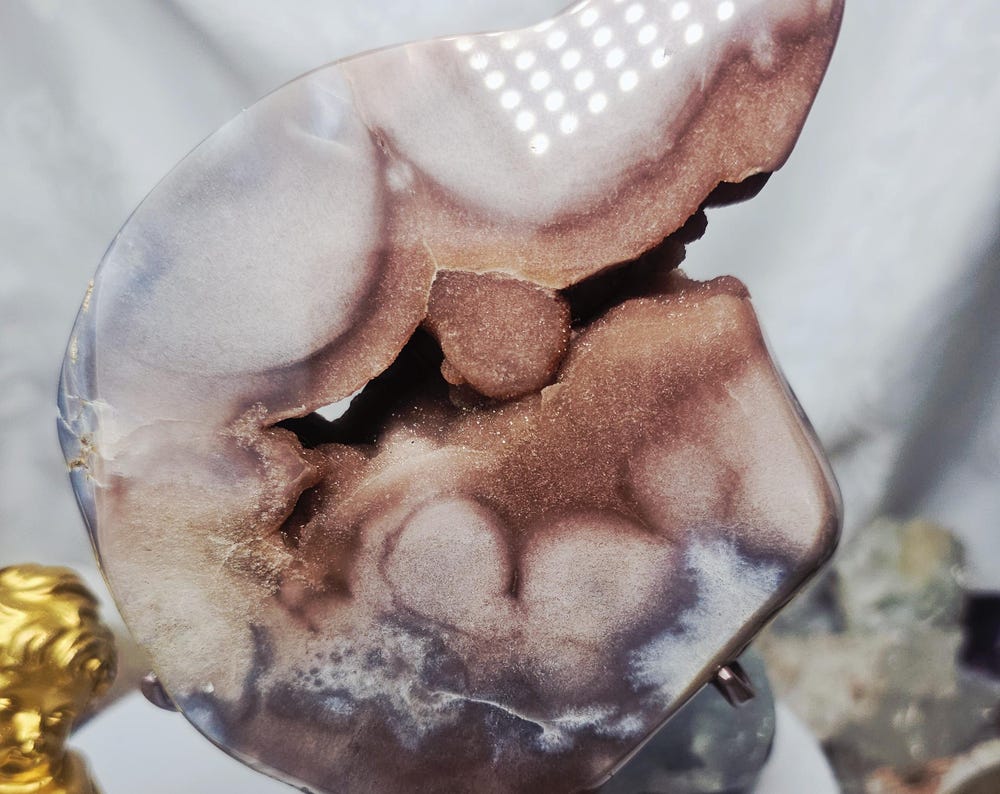 Brazilian Amethyst Druzy Slab, Pink Amethyst Druzy Slab, Red Pink Amethyst, Crystal Slab