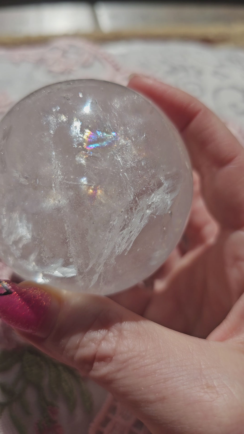 Clear Quartz Sphere, Crystal Ball, Crystals, Gift for Her