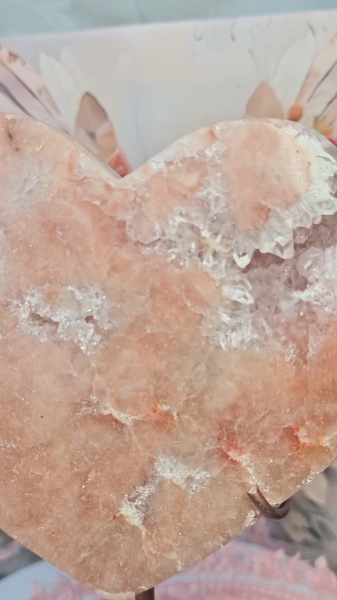 Brazilian Amethyst Druzy Heart, Pink Amethyst Druzy Hearts, Red Pink Amethyst, Crystal Heart,Gift